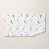 Cute Green Dinosaur Pattern Bad Handdoek (Handdoek)