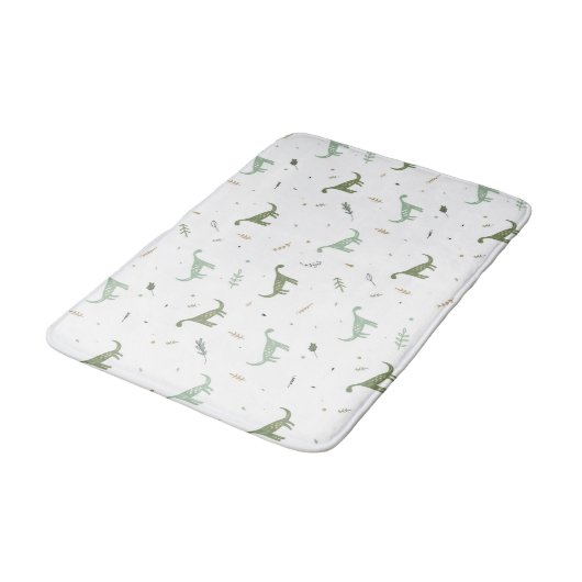 Cute Green Dinosaur Pattern Badmat (Gekanteld)