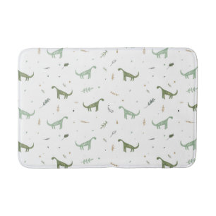 Cute Green Dinosaur Pattern Badmat