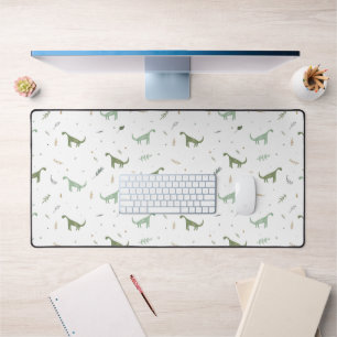 Cute Green Dinosaur Pattern Bureaumat