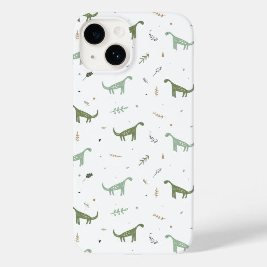 Cute Green Dinosaur Pattern Case-Mate iPhone Case (Achterkant)