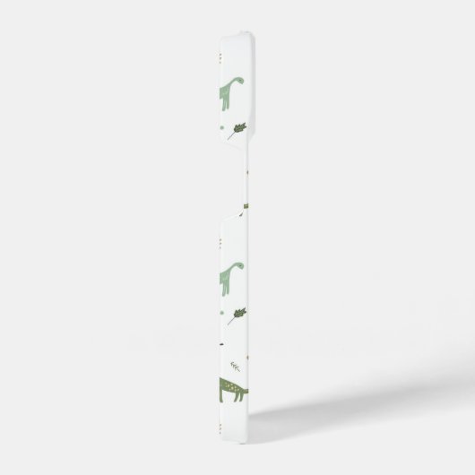 Cute Green Dinosaur Pattern iPhone Hoesje (Rechterkant)