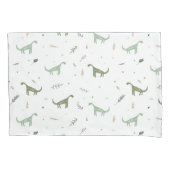 Cute Green Dinosaur Pattern Kussensloop (Voorkant)