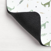 Cute Green Dinosaur Pattern Muismat (Hoek)