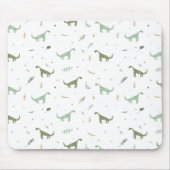 Cute Green Dinosaur Pattern Muismat (Voorkant)