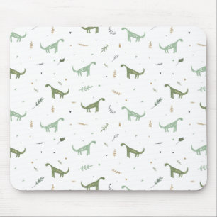 Cute Green Dinosaur Pattern Muismat