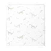 Cute Green Dinosaur Pattern Notitieblok (Voorkant)