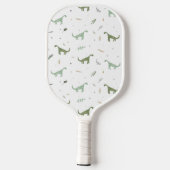 Cute Green Dinosaur Pattern Pickleball Paddle (Achterkant)