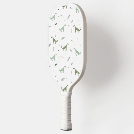 Cute Green Dinosaur Pattern Pickleball Paddle (Links)