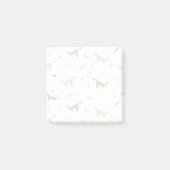 Cute Green Dinosaur Pattern Post-it® Notes (Voorkant)