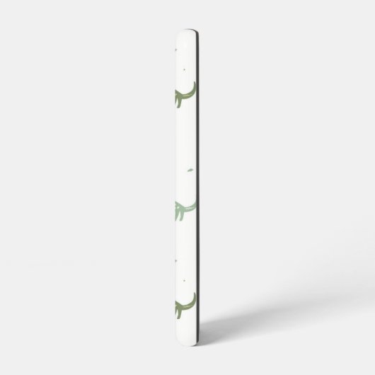 Cute Green Dinosaur Pattern Samsung Galaxy Hoesje (Linkerkant)