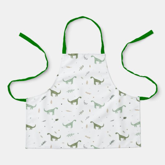 Cute Green Dinosaur Pattern Schort (Voorkant)