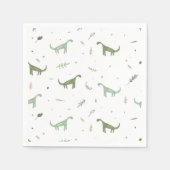 Cute Green Dinosaur Pattern Servet (Voorkant)