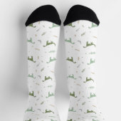 Cute Green Dinosaur Pattern Sokken (Top)
