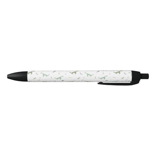 Cute Green Dinosaur Pattern Zwarte Inkt Pen (Bodem)