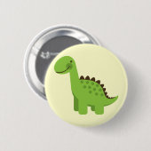 Cute Green Dinosaur Ronde Button 5,7 Cm (Voorkant /achterkant)