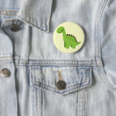 Cute Green Dinosaur Ronde Button 5,7 Cm (In situ)