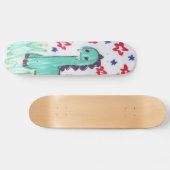 Cute Green Dinosaur Sketch Skateboard Pro (Horizontaal)