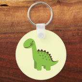 Cute Green Dinosaur Sleutelhanger (Voorkant)