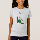 Cute Green Dinosaur T-shirt (Voorkant)