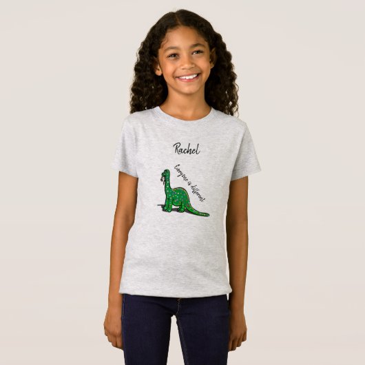 Cute Green Dinosaur T-shirt (Voorkant volledig)