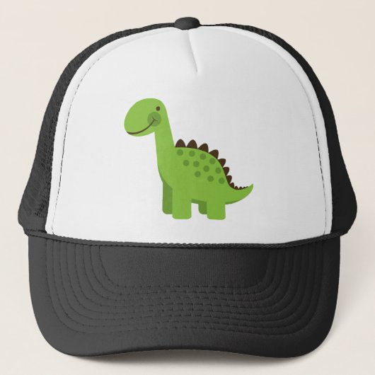 Cute Green Dinosaur Trucker Pet (Voorkant)