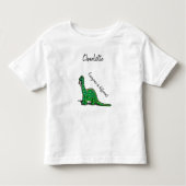 Cute Green Dinosaur Tshirt (Voorkant)