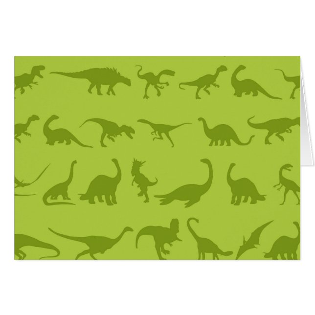 Cute Green Dinosaurs Pattern for Boys (Voorkant Horizontaal)