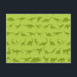 Cute Green Dinosaurs Pattern for Boys Briefkaart<br><div class="desc">De groene dinosauripatronen voor jongens.</div>