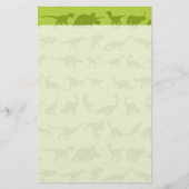 Cute Green Dinosaurs Pattern for Boys Briefpapier (Voorkant)
