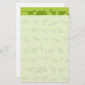 Cute Green Dinosaurs Pattern for Boys Briefpapier (Voorkant / Achterkant)