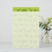 Cute Green Dinosaurs Pattern for Boys Briefpapier (Staand voorkant)