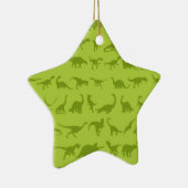 Cute Green Dinosaurs Pattern for Boys Keramisch Ornament (Rechts)