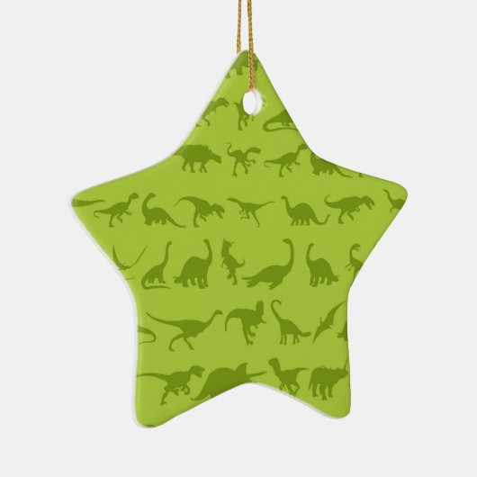 Cute Green Dinosaurs Pattern for Boys Keramisch Ornament (Rechts)