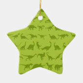 Cute Green Dinosaurs Pattern for Boys Keramisch Ornament (Voorkant)