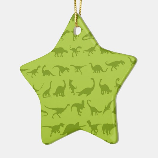 Cute Green Dinosaurs Pattern for Boys Keramisch Ornament (Links)