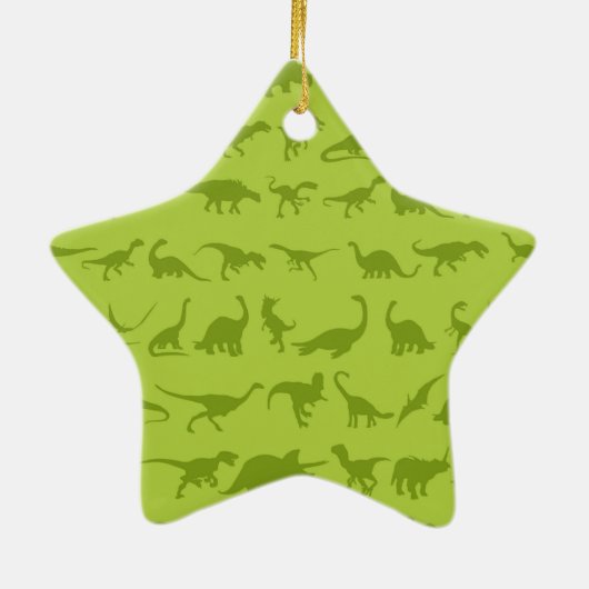 Cute Green Dinosaurs Pattern for Boys Keramisch Ornament (Achterkant)