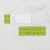 Cute Green Dinosaurs Pattern for Boys Mini Visitekaartje (Voorkant / Achterkant)
