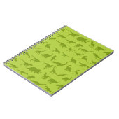 Cute Green Dinosaurs Pattern for Boys Notitieboek (Linkerzijde)