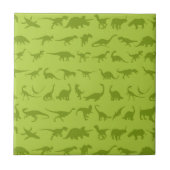 Cute Green Dinosaurs Pattern for Boys Tegeltje (Voorkant)