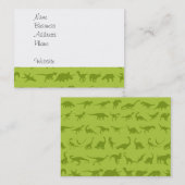 Cute Green Dinosaurs Pattern for Boys Visitekaartje (Voorkant / Achterkant)