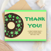 Cute Green Donut Dank je Briefkaart