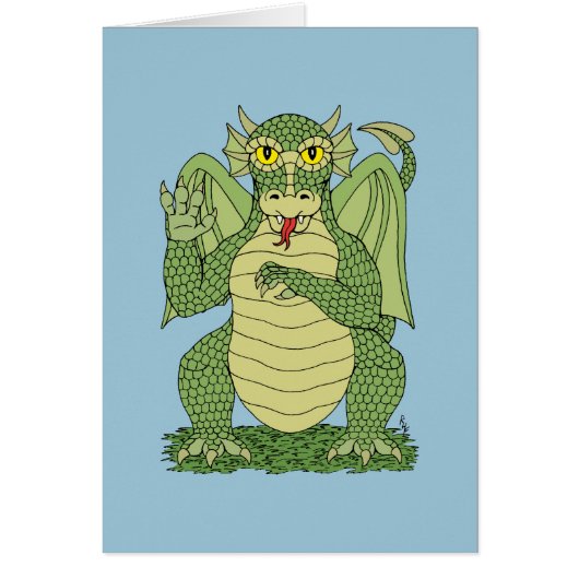 Cute Green Dragon (Voorkant)