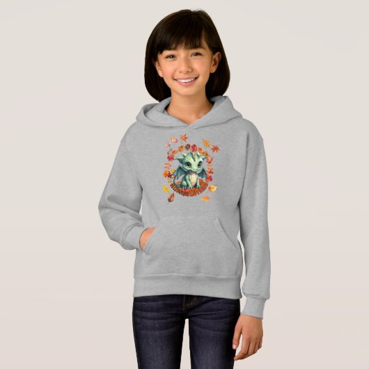 Cute Green Dragon “Autism Awesome Autumn” Design  (Voorkant volledig)