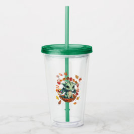 Cute Green Dragon “Autism Awesome Autumn” Design  Acryl Drinkbeker