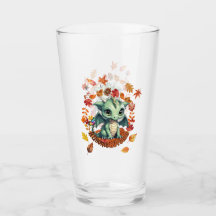 Cute Green Dragon “Autism Awesome Autumn” Design 