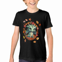 Cute Green Dragon “Autism Awesome Autumn” Design 