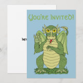 Cute Green Dragon Kaart (Voorkant / Achterkant)