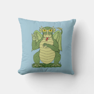 Cute Green Dragon Kussen