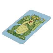 Cute Green Dragon Magneet (Linkerzijde)